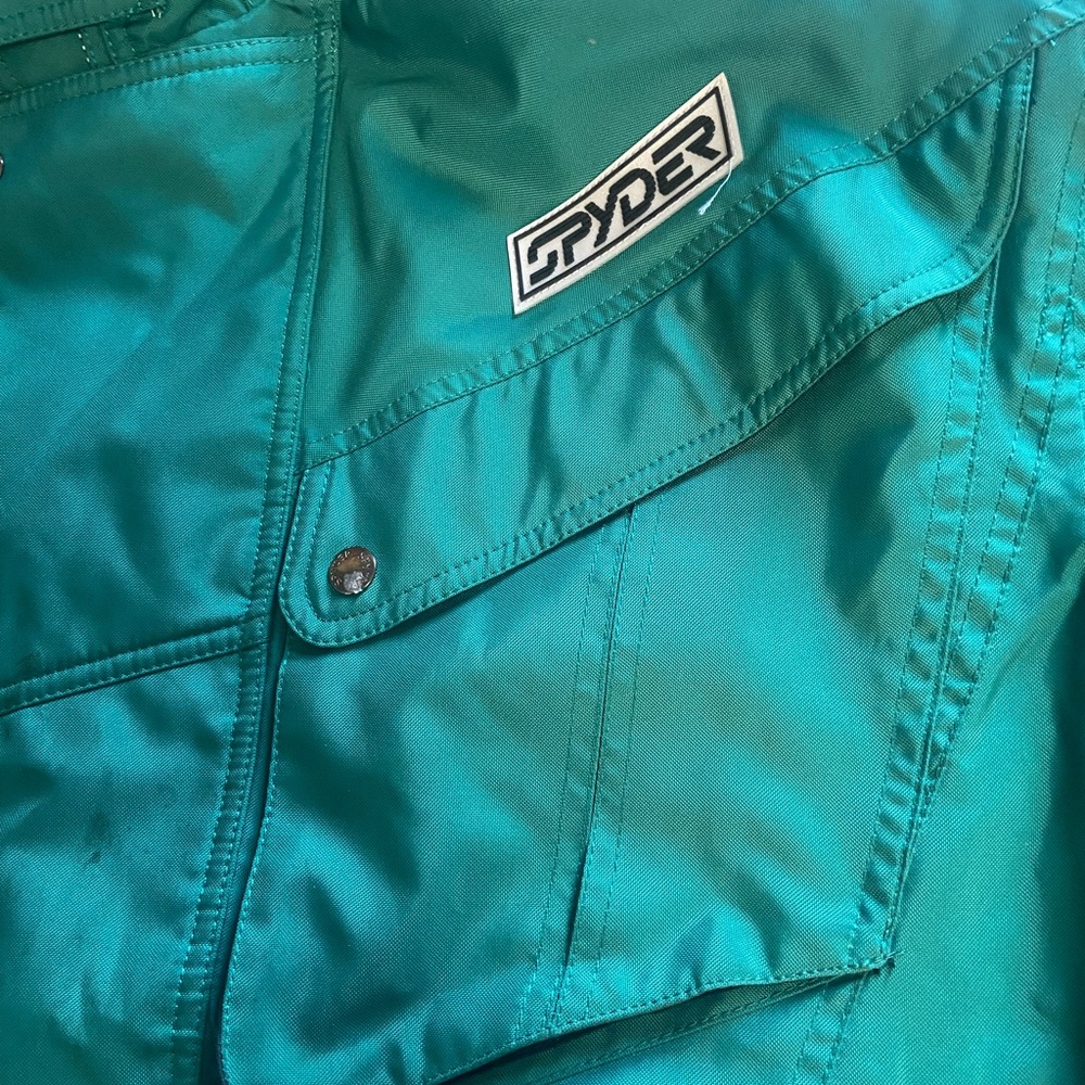 Vintage Spyder Sz L Men's Green Performance Jacket/ Ski Jacket - Picture 7 of 16